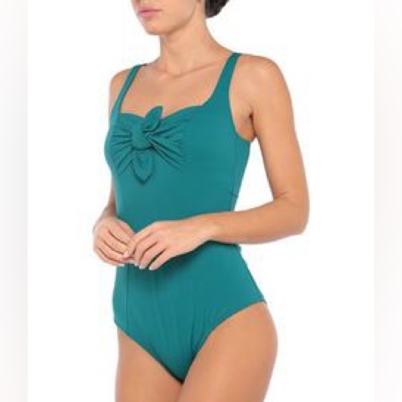 Maison Lejaby Other - NWT Maison Lejaby Norma Jeane Ballerina Swimsuit One Piece Underwire Teal Sz 32F